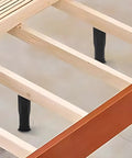 Adjustable Furniture Legs 4 Pack Heavy Duty Steel Bed Frame Support Legs With Adjustable Height 13.5cm To 22cm installed on bed