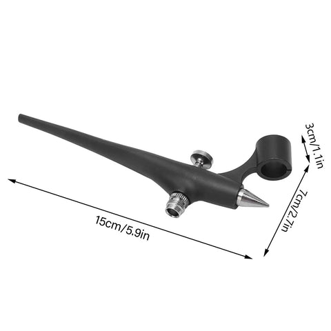 Slick Portable Marker Airbrush Sprayer Kit For Smooth Coloring And Hassle Free Paint Swapping With Fine Mist Coverage and Universal Adapter Connector, 15cm, black.