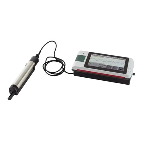 Badass Industrial Digital Surface Roughness Tester Gauge For Machinists Check Nitty Gritty Finish Quality Compact Handheld Metalworking Measurement Tool with display and probe.