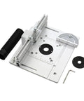 Tough As Nails Aluminum Router Table Insert Plate with CNC scale and adjustable fence for zero drag cutting performance.