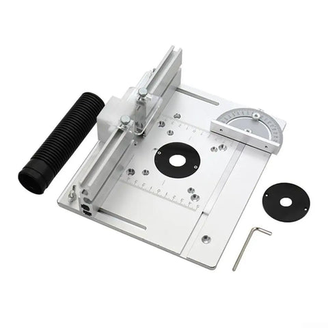 Tough As Nails Aluminum Router Table Insert Plate features CNC engraving, 85X85MM and 70X60MM cutout openings, ideal for wood routers.