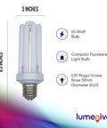 65W E39 Mogul Base CFL Bulb Daylight 6500K Quad Tube Beefy for Security Lighting Fixtures 300W Equivalent