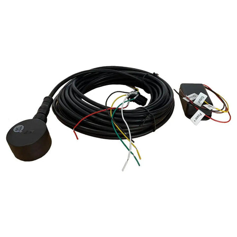 Ultrasonic Fuel Level Sensor Non Contact Gauge for cars trucks motorcycles and boats detects diesel gasoline water in any tank material metal aluminum stainless steel plastic 100cm range AI signal filtering no drill holes needed.