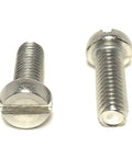 Slick M6 X 16 Stainless Steel Machine Screws With Slotted Cheese Head Din84 Grade A2 70 showing two screws close-up.