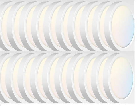 20 units of 5.5 Inch Led Recessed Ceiling Light Trim Kit With Snap On Polycarbonate Lens And Trim Ring White Finish