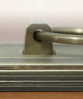 Close-up of a brass door handle from the 1 Pair Old School Retro Vintage Door Handle Drawer Pull Set With Lock For Cabinets Drawers Wardrobes