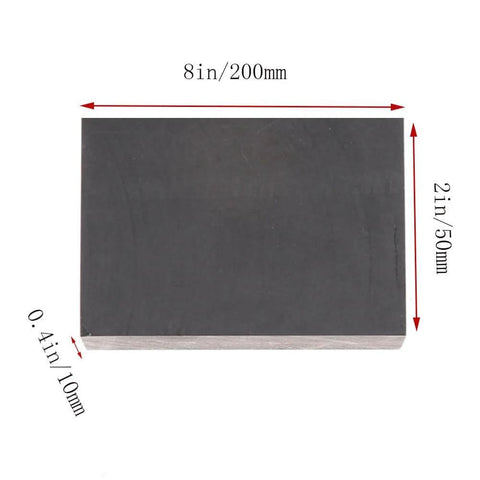 Go-To High Purity Graphite Block Ingot For EDM Milling And Electrodes, 8 By 2 By 0.4 Inch Plate Blank, 99.9 Percent Purity