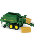 Big Bale Press Farm Toy With Realistic Action, Snap Down Stabilizer, hay bales, working mechanism, green exterior, Durable plastic