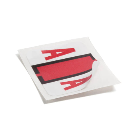 Bar Style Color Coded Alphabetic Label A Red Roll With 500 Labels Per Roll In Dispensing Box For Super Easy Peel And Apply Wraparound Solid Color Bar With White Background Compatible With Tab Products 1283 Series