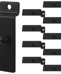 Boss Level Heavy Duty Black Carbon Steel Slatwall Hook Set 10 Pack For Easy Mounting And Ultra Strong Load Bearing Organizer Hangers