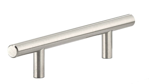 Four And One Quarter Inch Center To Center Brushed Nickel Cabinet And Drawer Bar Pull Handle for kitchen and bath cabinets.