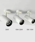 DJVHSRI Recessed Lighting Housing Trim Kits Led Dual-Use Ceiling Downlight Interior Home Background Wall Porch Lighting Aluminum Spot Lamp Restaurant Cafe Decor Ceiling,White Lig,White Light_10w; three adjustable ceiling downlights in various wattages.