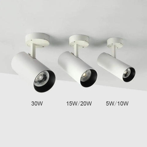 DJVHSRI Recessed Lighting Housing Trim Kits Led Dual-Use Ceiling Downlight Interior Home Background Wall Porch Lighting Aluminum Spot Lamp Restaurant Cafe Decor Ceiling,White Lig,White Light_10w; three adjustable ceiling downlights in various wattages.