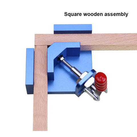 Pro Grade Right Angle Clamp For Woodworking With Precise Positioning Squares And 90 Degree Fixture Aluminum Alloy Shop Ready Anodized Surface Handles Plate Thickness 9 To 30 Mm Great For Precise Corner Joints Toggle Splicing And Assembly in square wooden assembly