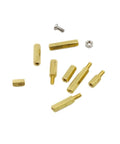 M3 Brass Hex Spacer Standoff Kit With Male And Female Nuts And Screws 200 Piece Assortment In Plastic Box Includes 4.7mm Hex 6mm Male Length 8 To 20mm Female Lengths 0.5mm Thread Great For RC And DIY Projects components