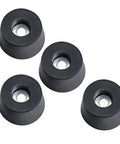 Four Pack Rubber Equipment Feet For Speaker Cabinets 19mm Tall With 33mm Diameter Beefy Anti Slip Pads And Steel Washer