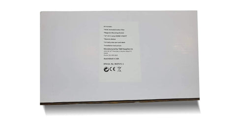 Box packaging for Whole House UV C Light System With Activated Carbon Filter And Magnetic Mount For HVAC 120V.