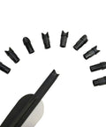 Half Moon Arrow Nocks For 7.6mm Crossbow Shafts Durable Plastic Arrow Nocks For Hunting And Target Practice Black Nock Protectors