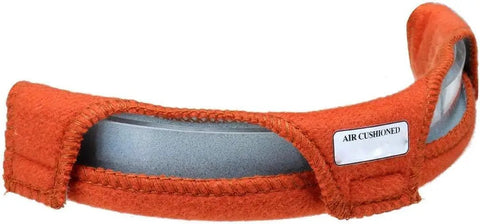 Orange hard hat sweatband with air cushioning, part of the Two Pack Hard Hat Sweatband With Air Cushioned Comfort Washable Orange Sweat Band Fits Most Helmets
