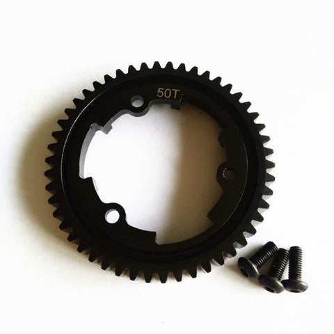 Hardened Steel 50T Main Spur Gear 1 Mod M1-1 PC For 1/5 X-Maxx 1/7 XO-1 1/10 E-Revo 2.0 MAXX 6448 with screws