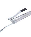 Super Durable Manual Grease Pump For Heavy Duty Jobs With Metal Build, Fast Piston Action, Quick Oil Delivery, Release Valve Control And Anti Jam Switch For Smooth Lubrication Anytime, showing a shiny metal build and ergonomic handle.