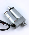 12V Or 24V Linear Actuator With 1 Inch Stroke And Mounting Brackets, 30 Mm Per Second, 200 N, Easy Install For Robotics, Home Automation, Woodworking, Cabinets, AV Projects, And Massage Chair Comfort, silver metal body