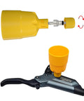 Brake Bleed Tool For SRAM Maven Hydraulic Brakes Kit with yellow injector and adapter for mineral oil bleeding.
