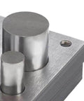 Disc Cutter Set For Jewelry Making 5 Piece Round Punch Tool Kit with various round sizes on metallic base.