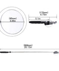 Dimensions and measurements of Telescopic Inspection Mirror With 85mm Round Head For Vehicle And Small Parts Checking Extendable Rod 360 Degree View For Hard To Reach Areas This Handy Car Maintenance Tool Set Of Two