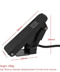 Side view of a black handlebar twist grip from Beast Power 1000W 48V Brushless Go Kart Motor Kit with dimensions and 430g weight.