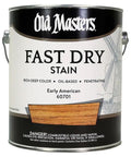 4 Pack 1 Gallon Early American Fast Dry Oil Based Interior Wood Stain for Oak Ash Walnut Mahogany Hardwoods in a can.