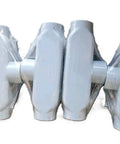 Premium 4 Pack Of 3/4 Inch Type T Conduit Bodies In Gray PVC Heavy Duty Electrical Junction Boxes, wrapped ready for use.