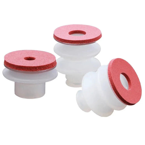 Big Head Manipulator Sponge Vacuum Suction Cup With Strong Suction Nozzle For Industrial Pneumatic Tools. Three cups in deep red wine color.