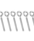 M8 Eye Bolts Set Heavy Duty Shoulder Lifting Eyebolts Stainless Steel Welded Closed Ring Bolts 10 Pack Threaded Eyebolts
