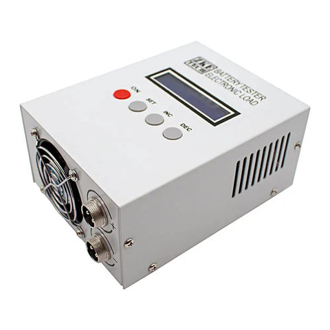 A20 Pro Grade Battery Capacity Tester for Lithium and Lead Acid Cells With 4-Wire Test LCD Display for Voltage, Current, Capacity, Time, and Power, USB TTL Computer Connection, Ultra-Precise Monitoring, bench-top unit with cooling fan