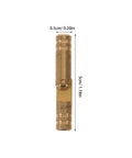 Brass Hidden Hinges Ten Pack Set for Keepsake Boxes and Jewelry Boxes, 5mm Cylinder Barrel detailed view with measurements