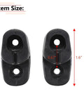 Sun Visor Clip Retainer For Classic MGB 1963 To 1980 And MG Midget 1962 To 1979, 2-pack, black rubber, size details shown