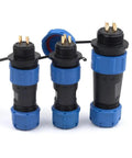 SP17 IP68 Waterproof Wire Connector Socket For Electrical Harness Heavy Duty 3 Pin Nut Type Male Female Connectors