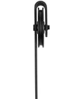 Heavy Duty Sliding Barn Door Hardware Kit With 6.6 Ft Rail In Black Finish Sturdy Large Wheel Design side view showing wheel detail