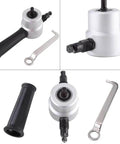 Power Drill Nibbler Attachment With 360 Degree Adjustable Double Head Metal Sheet Cutter And Wrench for clean cuts
