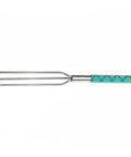 Spearfishing Pole Spear With Single Flopper Tip For Lionfish And General Hunts Replacement Tips For Fiberglass Or Aluminum Harpoons Pro Grade Paralyzer Head For Precise Strikes with turquoise grip