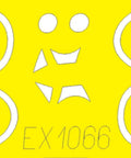 Pre Cut Plastic Paint Mask Gasket For Airfix One Forty Eight Bristol Bulldog Mk II Kit Masking Sheet stencil shapes on yellow sheet