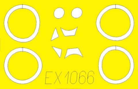 Pre Cut Plastic Paint Mask Gasket For Airfix One Forty Eight Bristol Bulldog Mk II Kit Masking Sheet stencil shapes on yellow sheet