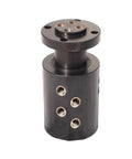 Compact 4-Way Thread Swivel Joint Brass Construction Fits M14A M18A M22A M27A Smooth Low-Friction Rotation Quick Response For Tight Spaces Durable Reliable Industrial Fluid Connector, black threaded connector