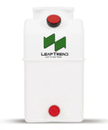 6 Quart Poly Power Unit Hydraulic Fluid Reservoir Tank For Heavy Duty Systems front view with red caps and logo