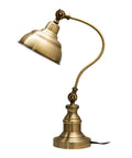 Brass Adjustable Desk Lamp With Rotary Shade Vintage Task Light Rechargeable Table Lamp Height And Angle Control for decor