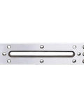 Heavy Duty Stainless Steel Wire Edm Fixture Board With Tough Precision Clamp Jig For Solid Machine Shop Layout Alignment Leveling And Secure Workholding Setup Rig, side view with holes and slots.