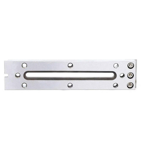 Heavy Duty Stainless Steel Wire Edm Fixture Board With Tough Precision Clamp Jig For Solid Machine Shop Layout Alignment Leveling And Secure Workholding Setup Rig, side view with holes and slots.
