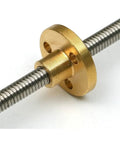 Heavy Duty T5 Lead Screw 304 Stainless Steel Rod With Copper Nut For 3D Printer Z Axis showcasing copper nut and threaded rod detail.