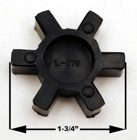 Flexible L075 NBR Rubber Spider Insert For L Jaw Couplings Fits Lovejoy Martin Browning TB Woods And Other L Jaw Models Built Tough Buna N Spider Spacer For Industrial Power Transmission, black L-075 insert 1-3/4 in